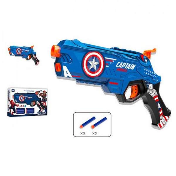 Пістолет 1115 (60шт) AV/CA, 30см, м'які кулі 6шт(присоски 3 шт), в кор-ці, 34-23,5-5,5см (шт.)