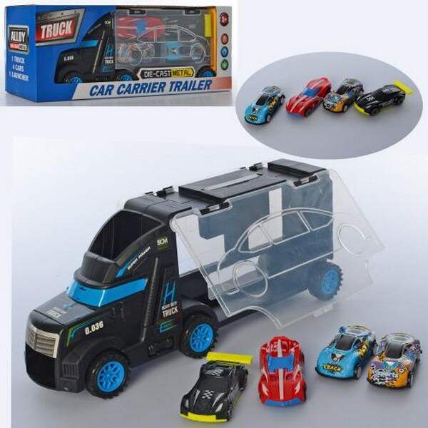 Трейлер XN808-8 (48шт) 28см, машинка 7см 4шт, в кор-ке, 33-12,5-7,5см (шт.)