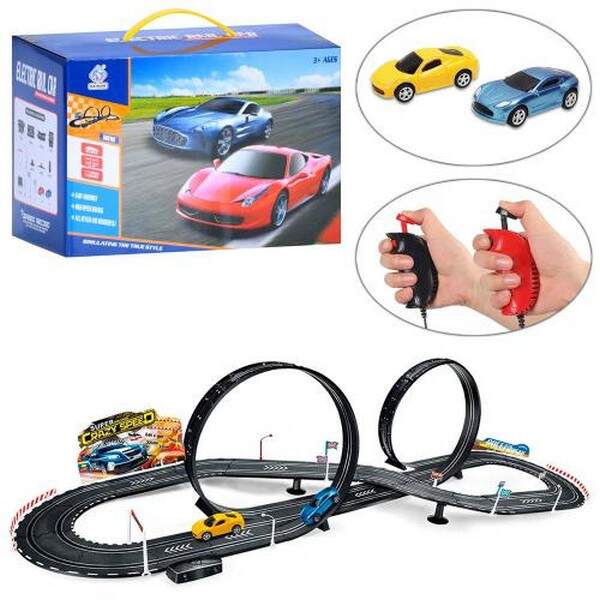 Трек KC-6605B (4шт) д/к, 2 пульти(на шнурі), 2 машини, від мережі, в кор-ці, 31,5-21-18,5см (шт.)