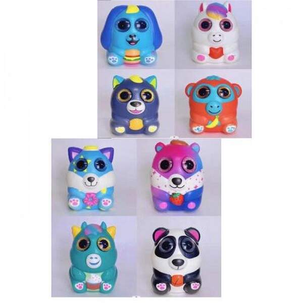 Фігурка FG240428009Q (75шт) 13см, сквіши, тварини, аромат, 8 видів, у пакеті, 10-13-10см, упаковка 8 (шт.)