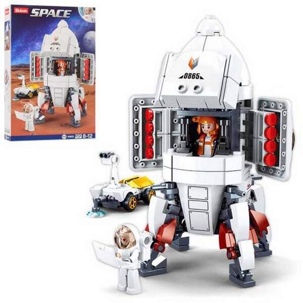 Конструктор SLUBAN M38-B0923 (16шт) космічна ракета, марсохід, фігурки, 320дет, в кор-ці, 24-38-7см (шт.)