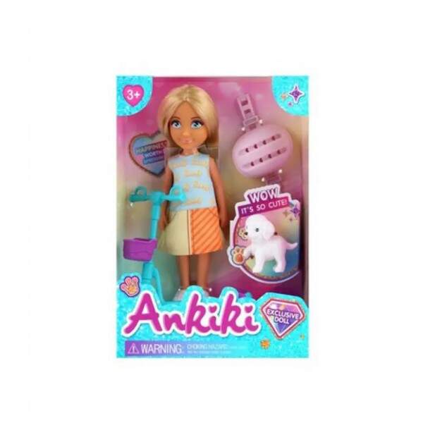 Лялька 606025 (72шт) 13см, самокат, шлем, собачка, в кор-ці, 12-16-5см (шт.)