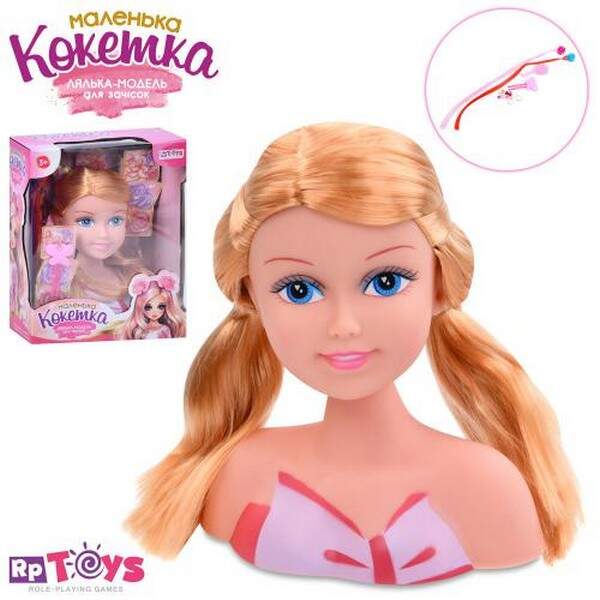 Лялька голова для зачісок 913-P (30шт) 20см, канекалон, шпилька, гребінець, в кор-ці, 23-28,5-12см (шт.)