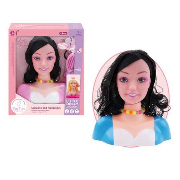 Лялька голова для зачісок BM3319-2B (48шт) 19см, гребінець, резинка для волосся, 2 кольори, в кор-ці (шт.)