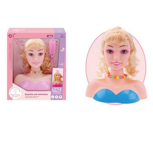 Лялька голова для зачісок BM3319-3B (48шт) 19см, гребінець, 2 кольори, в кор-ці, 21-24-10см (шт.)