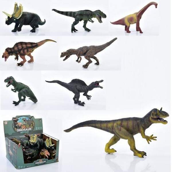 Фігурка 6723 (96шт) динозавр, від 21см, 16шт(8 видів) в дисплеї, 36-27,5-18см (шт.)