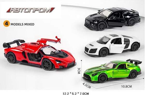 Машина мет. АВТОПРОМ  арт. AP4385 (96шт/2) 1:43,4 виду, відкр.двері, короб.12 * 7 * 5см (шт.)