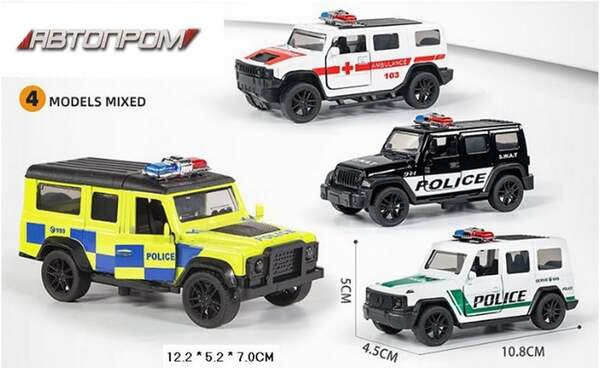 Машина мет. АВТОПРОМ  арт. AP4388 (96шт/2) 1:43,4 виду, відкр.двері, короб.12 * 7 * 5см (шт.)