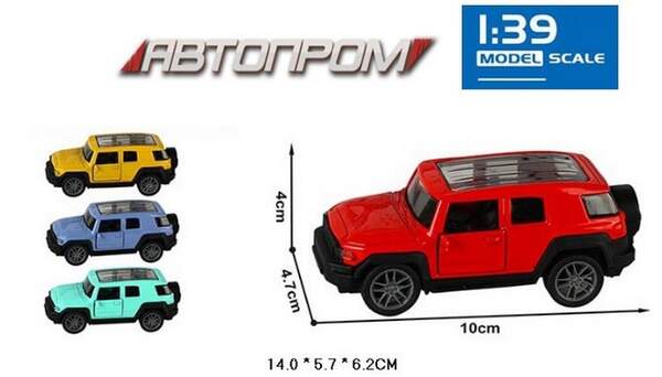 Машина мет. АВТОПРОМ  арт. AP4397 (96шт/2) 1:43,4 кольори, відкр.двері, короб.14*6*6см (шт.)