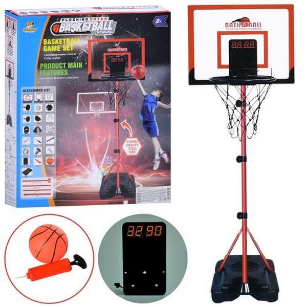 Баскетбольне кільце MR 1320 (4шт) на стійці(метал) 202см, щит(пластик) 40-30см, електронне табло, зв (шт.)