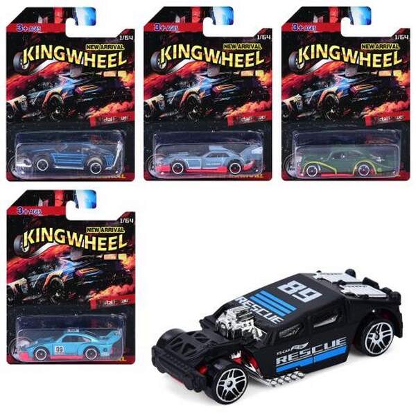 Машина YZ666-9 (192шт) метал, 7,5см, мікс видів, на листі, 10,5-14,5-3см (шт.)