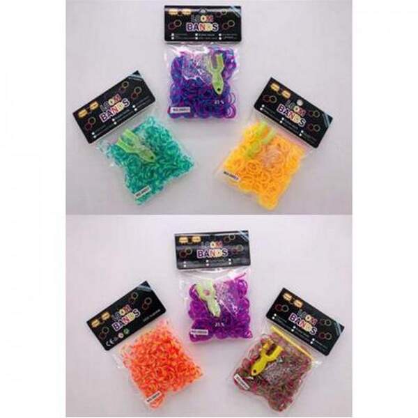 Набір для плетіння браслетів  26017-18 (492шт) резинки для плетіння, крючок, 6 кольорів, в пакеті, 1 (шт.)