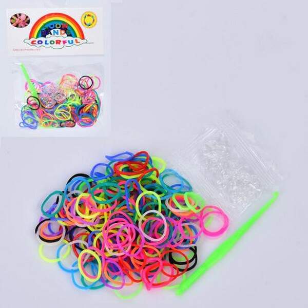 Набір для плетіння браслетів  9939 (1400шт) резинки для плетіння, різнокольорові, гачки, мікс кольор (шт.)