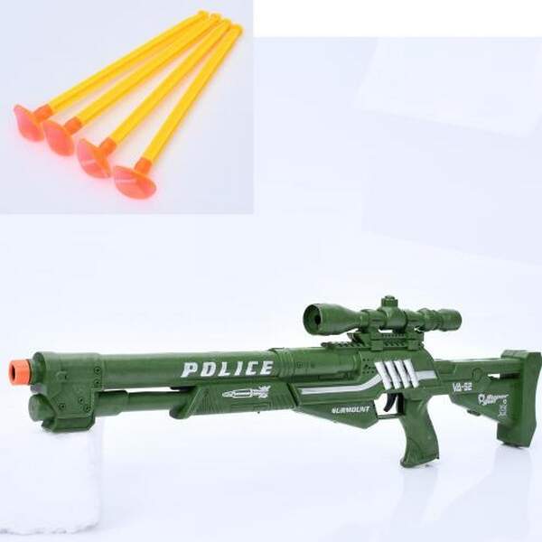 Автомат 163-A8 (96шт) 48см, поліція, стріляє присосками 4шт, у пакеті, 14-52-3см (шт.)