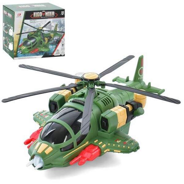 Вертоліт 8811-25 (24шт) 31см, рухомі лопаті, 360, звук, світло, на бат-ці, в кор-ці, 21-18,5-10см (шт.)