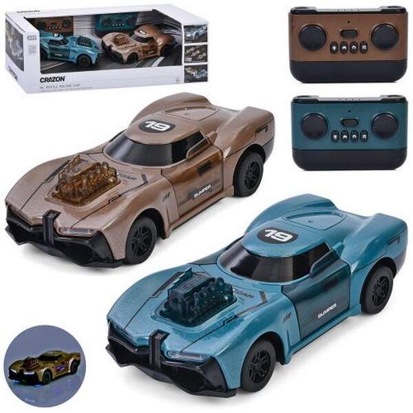 Машина 333-PZ24241A (8шт) набір 2шт, р/к, пульт 2шт, 17см, гумові колеса, світло, на бат-ці, в кор-ц (шт.)