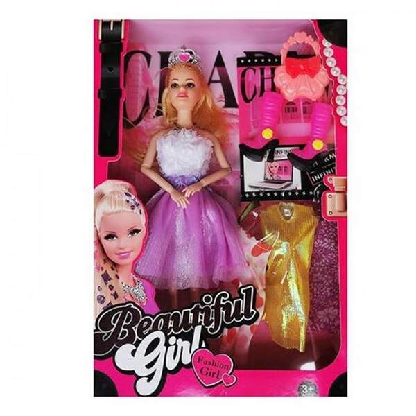 Лялька 8014A4 (48шт) 29см, шарнірні руки, сумка, взуття, плаття, мікс кольорів, в кор-ці, 22,5-33-5с (шт.)