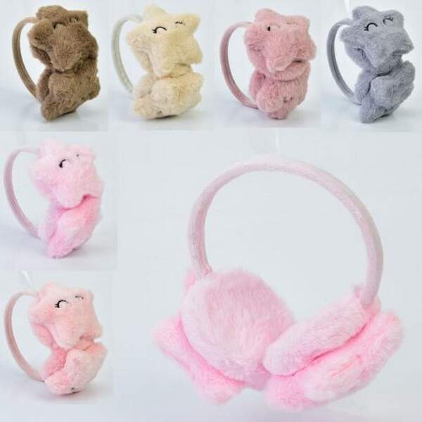 Аксесуар для волосся FG24031851B (120шт) навушники, плюш, зірка, 6 кольорів, 20-17-11см, упаковка 10 (шт.)