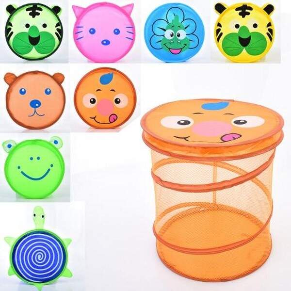 Кошик для іграшок MR 1299 (30шт) 40-40-в42см, кришка (липучка), сітка, 8 видів, в пакеті, 42-42-2см (шт.)