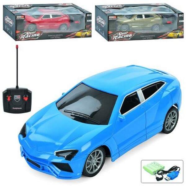 Машина 633-29A (18шт) р/к, акум, 23см, 1:18,USBзарядне, 3 кольори, в кор-ці, 31,5-10,5-14см (шт.)