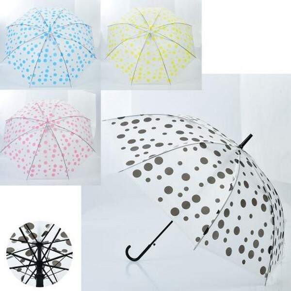 Парасолька дитяча MK 0523 (60шт)  довжина 54 см, клейонка, малюнок, 4 кольори. (шт.)