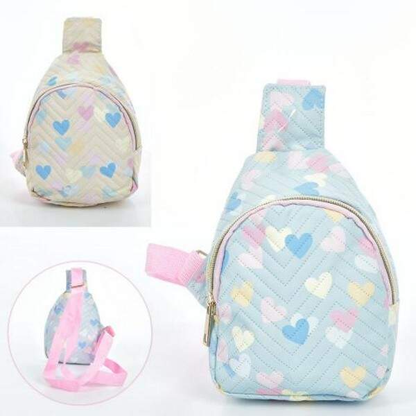 Рюкзак FG230705009 (60шт) 13-17-5см, 1 ремень, застібка-блискавка, 1 відділення, 2 кольори, у пакеті (шт.)