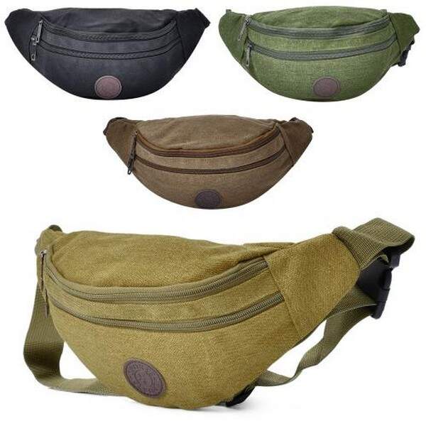 Сумка MK 4313 (50шт) бананка, 30-13см, на пояс, 2відділення, застежка-молн, мікс кольорів, у пакеті (шт.)