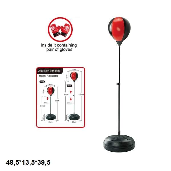 Боксерська груша LT-503B22 на стійці з рукавичками кор.48,5*13,5*39,5 /12/ (шт.)
