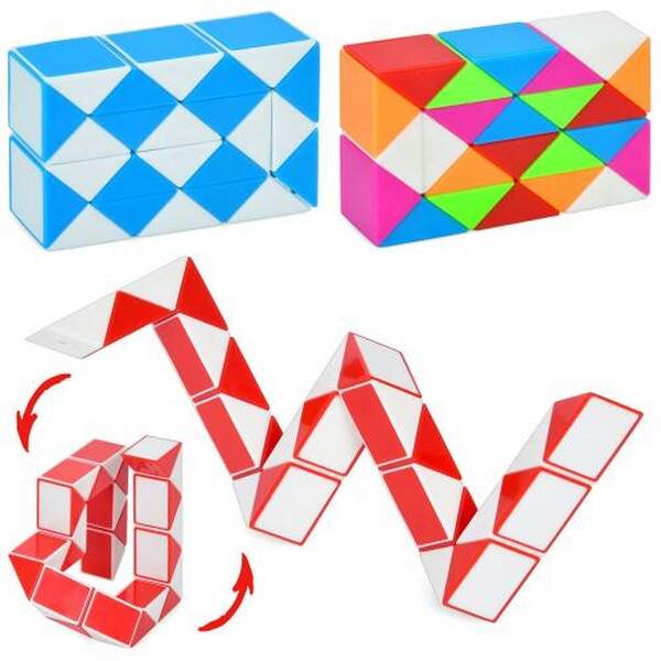 Гра MC9011 (250шт) змійка, логічна, головоломка, 3кольори, у пакеті, 4-6-1,5см (шт.)