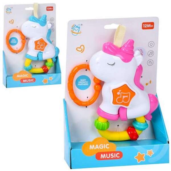 Підвіска MBX08-1AD (48шт) 25см, єдиноріг 16,5см, музика, світло, 2 кольори, на бат-ці(табл), в кор-ц (шт.)