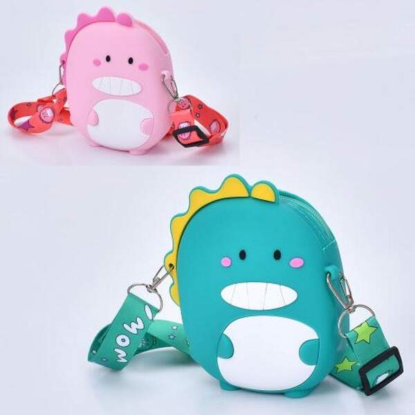 Сумочка YG0046 (108шт) 13-11,5-3,5см, динозавр, 1 відділення, застібка-блискавка, довга ручка, силік (шт.)