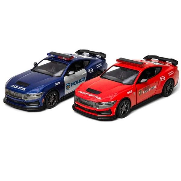 Модель легкова FORD MUSTANG DARK-HORSE 5'' KT5455WPR Police/Firefighter метал.інерц.відкр.дв.2в.кор. (шт.)