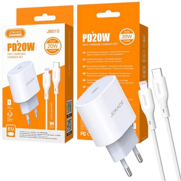 МЗП JOKADE 010 + кабель до телефону тайп-сі - лайтнінг (шт.)