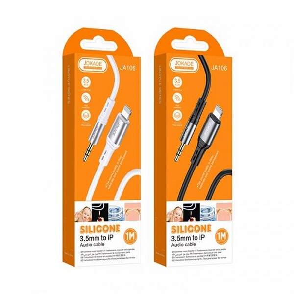 Кабель JOKADE JA106 Digital audio (3.5mm-Lightning) white (шт.)