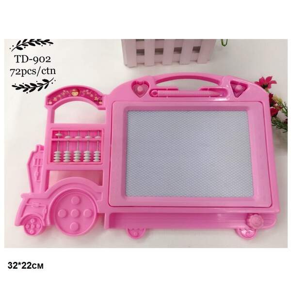 Дошка 902 для малювання паровоз з рахунками та печатками 4кол.кул.32*22 /72/ (шт.)