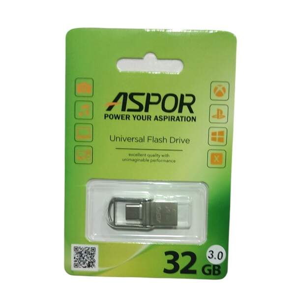 Накопичувач Aspor 3.0 USB -Type C 32GB металева серія 104 (шт.)