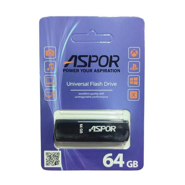 USB Flash Aspor AR121 64GB  - чорний (шт.)