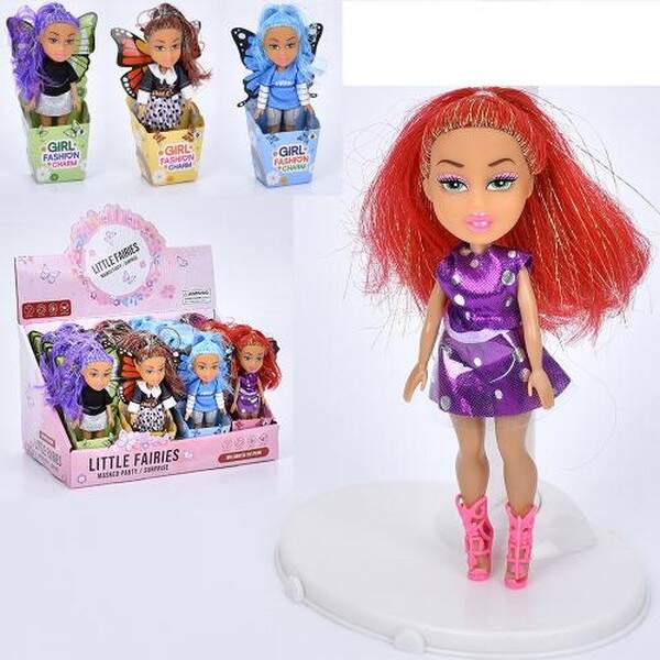 Лялька LK1436A-10 (160шт) фея(крила), 15,5см, в кор-ці, 20шт(4види) в дисплеї, 28,5-17,5-18,5см (шт.)