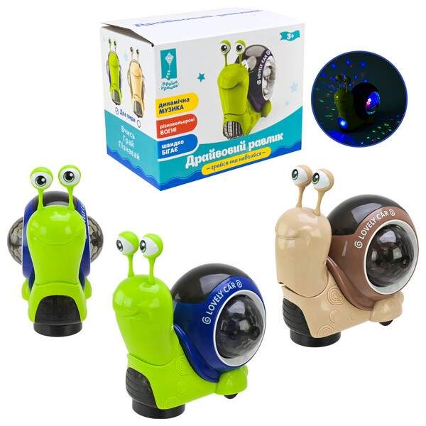 Равлик муз. арт. PL-724-20 (108шт/2) укр.мова, муз,пісня, у короб.10,9*9,1*13,5см (шт.)