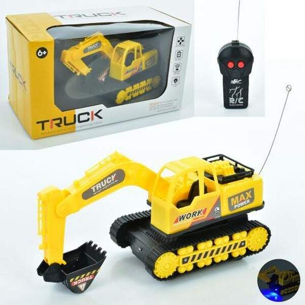 Екскаватор 0507-12 (48шт) р/к, 18см, світло, рухливий ковш, на бат-ці, в кор-ці, 23,5-13-12,5см (шт.)