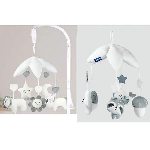 Карусель на кроватку HB 0068 ABCD (16шт) на ліжко, заводна, музика, підвіски (пискавка, брязкальце, (шт.)