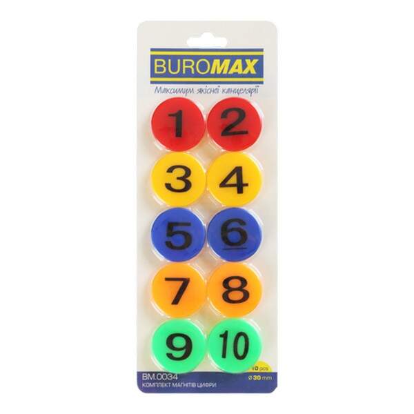 Комплект магнітів ЦИФРИ, 10шт *30 мм BM.0034 (шт.)