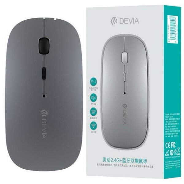 Комп'ютерна мишка DEVIA Lingo Series 2.4G темно-сіра (шт.)