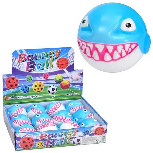 М'яч дитячий фомовий MS 4366 (144шт) антигравітаційний, 7см, акула, 12шт в дисплеї, 28-21-7см (шт.)