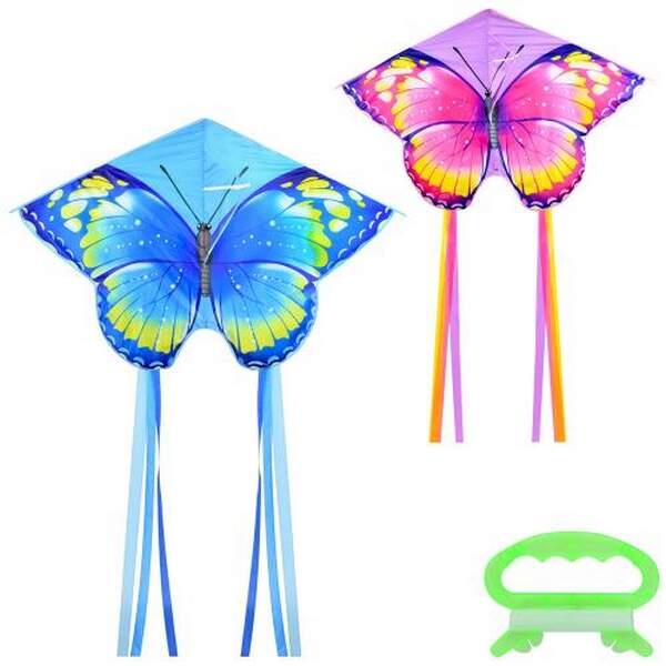 Повітряний змій MR 1153 (36шт) ширина 140см, довжина 95см, хвіст 160см, метелик, 2кольори, в пакеті, (шт.)