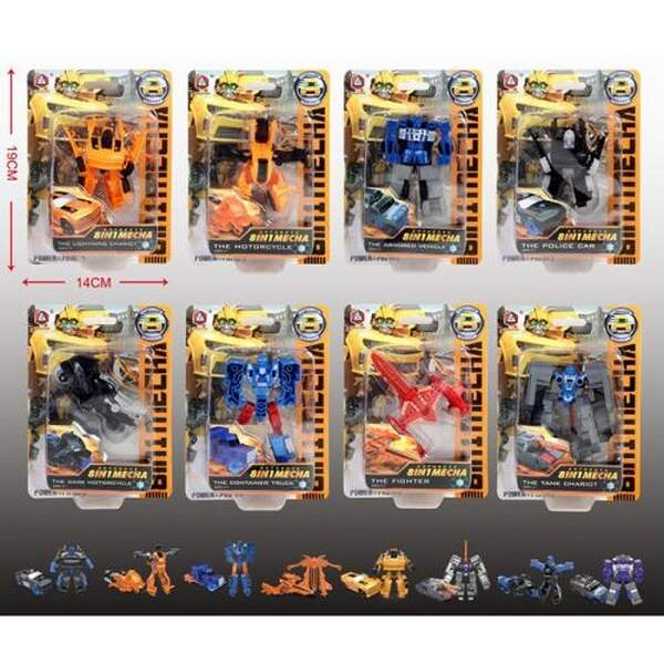 Трансформер HD64 (144шт) TF, робот+транспорт, 8 видів, на листі, 14-19-3см (шт.)