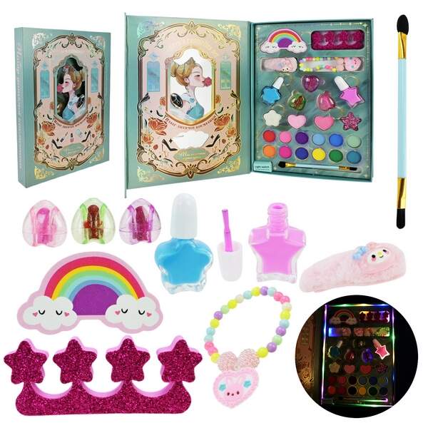 Косметика арт. UKR2402 (72шт/6)  батар. палетка, лак, помада, тіні, світло, аксес короб. 18*3*25см (шт.)