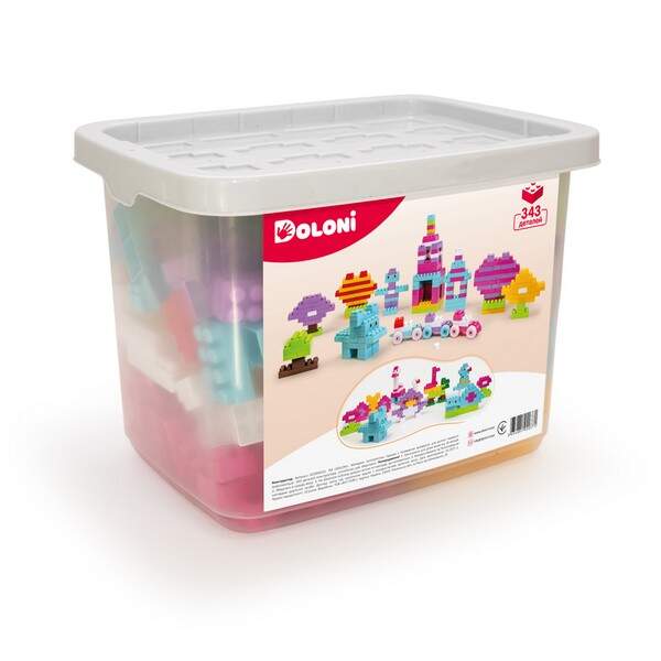 Конструктор Набір для дівчаток 343 деталей у контейнері для зберігання артикул 013999/02 (шт.)