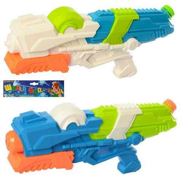 Водяний бластер M 5853 (48шт) помпа, розмір великий, 41см, 2 кольори, кул, 22,5-48-6см (шт.)