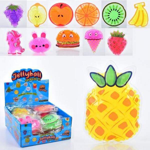 Гра MQ10276 (144шт) антистрес, від 9,5см, орбіз, у пакеті, 12видів(фрукти, ягоди, тварини, бургер, м (шт.)